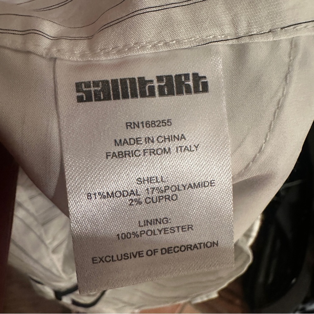 NWT Saint Art Women's Courtney White Black Stripe Baggy Pants Small reg $298 - Picture 10 of 10
